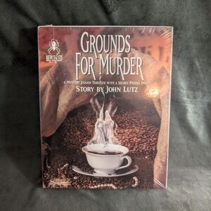 BePuzzled Grounds for Murder 1000 Piece Jigsaw Puzzle Mystery New Sealed 1994